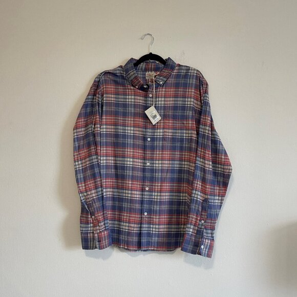 Faherty The All Time Shirt Men's Autumn Plaid Brushed Flannel Size XXL NWT $158 - Picture 3 of 8